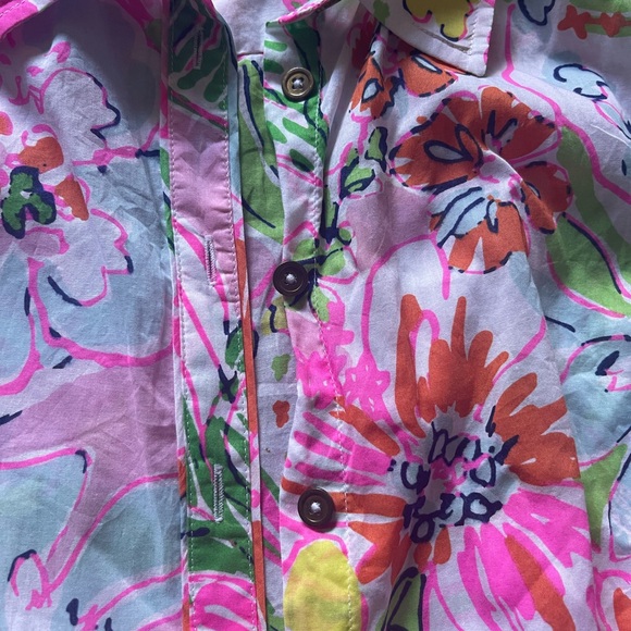 LILLY PULITZER Button Down 100%Cotton Shirt size medium for Target - Picture 8 of 8